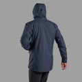 Eclipse Blue Montane Men's Cetus Waterproof Jacket Model Back MCTJAECL