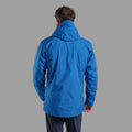 Neptune Blue Montane Men's Cetus Waterproof Jacket Model Back MCTJANEP