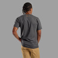 Midnight Grey Montane Men's Dual Mountain T-Shirt Model Back MDMTSMNG
