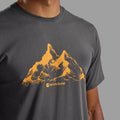 Midnight Grey Montane Men's Dual Mountain T-Shirt Model 3 MDMTSMNG