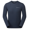 Eclipse Blue Montane Men's Dart Nano Long Sleeve T-Shirt Regular Fit Front MDNLRECL