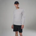 Platinum Montane Men's Dart Nano Long Sleeve T-Shirt Regular Fit Model Front MDNLRPLA