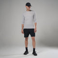 Platinum Montane Men's Dart Nano Long Sleeve T-Shirt Regular Fit Model 2 MDNLRPLA