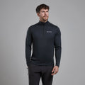 Black Montane Men's Dart Zip Neck T-Shirt Model Front MDRZIBLA