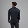Black Montane Men's Dart Zip Neck T-Shirt Model Back MDRZIBLA