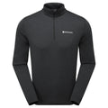 Black Montane Men's Dart Zip Neck T-Shirt Front MDRZIBLA