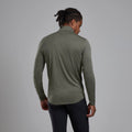 Caper Montane Men's Dart Zip Neck T-Shirt Model Back MDRZICAP