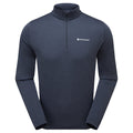 Eclipse Blue Montane Men's Dart Zip Neck T-Shirt Front MDRZIECL