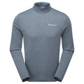 Stone Blue Montane Men's Dart Zip Neck T-Shirt Front MDRZISTB