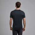 Black Montane Men's Dart T-Shirt Model Back MDTTSBLA