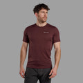 Dark Garnet Montane Men's Dart T-Shirt Model Front MDTTSDGA