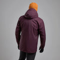 Dark Garnet Montane Men's Duality Insulated Waterproof Jacket Model Back MDUAJDGA