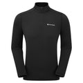 Black Montane Men's Dart XT Thermal Zip Neck Long Sleeved Top Front MDXZNBLA