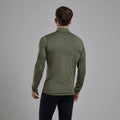 Caper Montane Men's Dart XT Thermal Zip Neck Long Sleeved Top Model Back MDXZNCAP