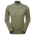 Caper Montane Men's Dart XT Thermal Zip Neck Long Sleeved Top Front MDXZNCAP