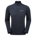 Eclipse Blue Montane Men's Dart XT Thermal Zip Neck Long Sleeved Top Front MDXZNECL