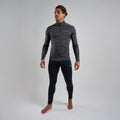 Midnight Grey Montane Men's Dart XT Thermal Zip Neck Long Sleeved Top Model 4 MDXZNMNG
