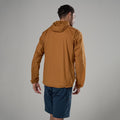 Amber Montane Men's Featherlite Hooded Windproof Jacket Model Back MFELHAMB