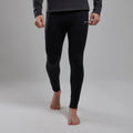 Black Montane Men's Fury Lite Fleece Pants Model Front MFLTPBLA