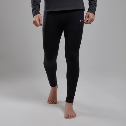 Black Montane Men's Fury Lite Fleece Pants Front MFLTPBLA