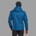 Neptune Blue Montane Men's Fortes Lite Hooded Insulated Jacket Model Back MFOLHNEP
