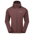 Dark Garnet Montane Men's Fury Lite Hooded Fleece Jacket Front MFULHDGA