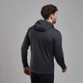 Midnight Grey Montane Men's Fury Lite Hooded Fleece Jacket Model Back MFULHMNG