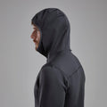 Midnight Grey Montane Men's Fury Lite Hooded Fleece Jacket Model 3 MFULHMNG