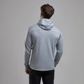 Pebble Blue Montane Men's Fury Lite Hooded Fleece Jacket Model Back MFULHPEB