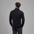 Black Montane Men's Fury XT Fleece Pull-On Model Back MFXPOBLA