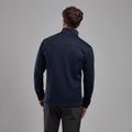 Eclipse Blue Montane Men's Fury XT Fleece Pull-On Model Back MFXPOECL