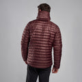 Dark Garnet Montane Men's Icarus Hooded Insulated Jacket Model Back 2 MICHODGA