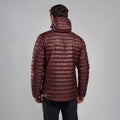Dark Garnet Montane Men's Icarus Hooded Insulated Jacket Model Back MICHODGA