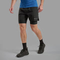 Black Montane Men's Jetstream 5" Trail Running Shorts Model Front MJSS5BLA