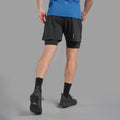 Black Montane Men's Jetstream 5" Trail Running Shorts Model Back MJSS5BLA