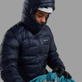 Eclipse Blue Montane Men's Kamen Hooded Down Jacket Model 4 MKAHOECL