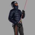 Eclipse Blue Montane Men's Kamen Hooded Down Jacket Model 8 MKAHOECL
