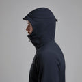 Black Montane Men's Khamsin Hooded Softshell Jacket Model 3 MKHAHBLA