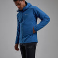 Neptune Blue Montane Men's Khamsin Hooded Softshell Jacket Model 5 MKHAHNEP