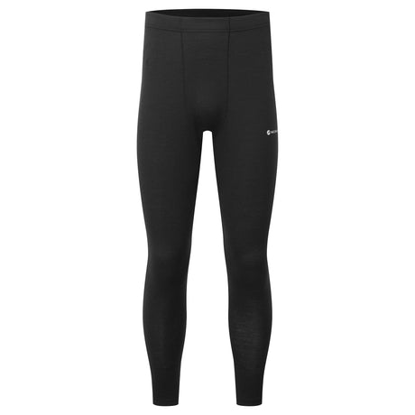 Black Montane Men's Malli Merino Leggings Front MMALLBLA