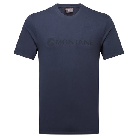 Eclipse Blue Montane Men's Mono Logo T-Shirt Front and Back MMLGTECL