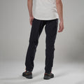 Black Montane Men's Mossa Softshell Pants Model Back MMOPRBLA