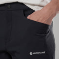 Black Montane Men's Mossa Softshell Pants Model 3 MMOPSBLA