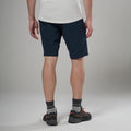 Eclipse Blue Montane Men's Mossa Softshell Shorts  Model Back MMOSSECL