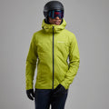 Citrus Spring Montane Men's Niveus Lite Waterproof Jacket Model Front MNILJCSP