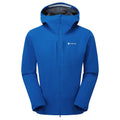 Neptune Blue Montane Men's Nordes Hooded Softshell Jacket Front MNORHNEP