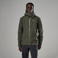 Moss Montane Men's Norste XT Waterproof Jacket Model Front MNXTJMOS