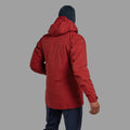 Dark Maple Montane Men's Phase Waterproof Jacket Model Back MPHJADAM