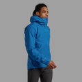 Neptune Blue Montane Men's Phase Lite Waterproof Jacket Model Back MPLJANEP
