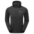 Black Montane Men's Protium Lite Hooded Fleece Jacket Front MPOLHBLA